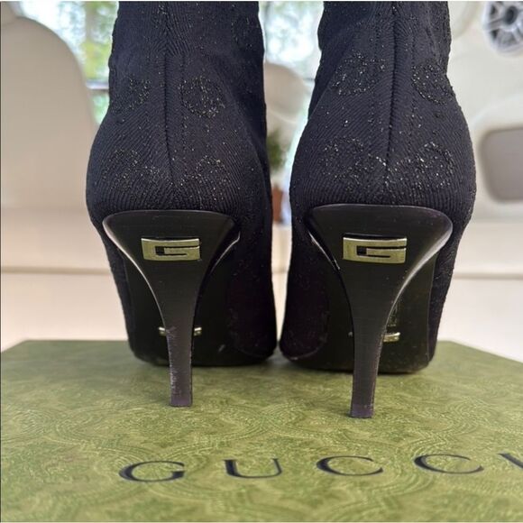 Gucci Black Heeled Boots with  Accents - Picture 11 of 15